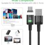 Kuulaa Magnetic USB C Cable (2 Pack 6ft/6ft) 3A Fast Charging USB Type C Charger Cord with LED Nylon Braided USB C Magnetic Charging Cable for Samsung & Type C Device (Black 6ft+6ft) - Image 5