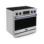 36 in. Wide 5 Elements Gordon Ramsay Series by Thor Kitchen 6.0 Cu.Ft Freestanding Electric Range with Navy Blue Handles - Stainless Steel - Image 3