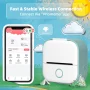 Phomemo T02 Portable Mini Thermal Printer Wirelessly BT 203dpi Photo Label Memo List Printing With USB Cable Imprimante Portable - Image 2