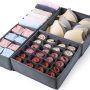 Qozary 4 Pack Foldable Drawer Organizers, Sock and Underwear Drawer Organizer Clothes, Desk Closet Fabric Organizer and Storage Drawer Dividers for Dresser Panties Underwear Bra Socks - Image 5