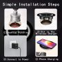 Desk Wireless Charger, Headphone Wireless Charging,Desktop Grommet Power Wireless Charging Pad Compatible with iPhone12/iPhone11 Pro Max/XR/ 8 Plus Black - Image 4