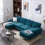 U Shape Modern 4 Seats Sectional Sofa with 2 Chaise Chenille Living Room - Image 2