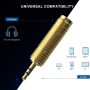 DIGITNOW Headphone Adapter 6.35mm (1/4 Inch) Male to 3.5mm (1/8 Inch) Female and 3.5 mm Male Plug to 6.35 mm Female Jack, Audio Stereo TRS Converter Adapters (4 -Pack Gold Plated) - Image 3