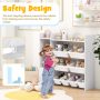 4-Tier Kids Bookshelf and Toy Storage Rack with 8 Toy Organizer Bins - Image 6