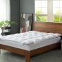 Cheer Collection Twin Size Ultra Plush Pillow Top Mattress Topper with Breathable Down Alternative and Secure Anchor Bands - Image 1