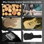 Costway Black Full Size 4 String Electric Bass Guitar with Strap Guitar Bag Amp Cord - Image 6