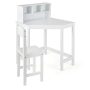 Kids Wooden Corner Desk and Chair Set with Hutch and Storage - Image 3
