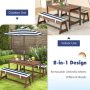 Kids Picnic Table and Chairs with Cushions and Height Adjustable Umbrella - Image 5