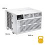Whirlpool - 350 Sq. Ft. 8,000 BTU Window Mounted Air Conditioner with Supplemental Heat - White - Image 2