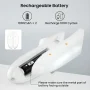 VR Charging Dock for Meta Quest 3, Fast Charging Station with Colorful RGB Light for Oculus Quest 3, Magnetic Charging Stand for VR Headset and Touch Controllers with 2 Rechargeable Batteries, White - Image 4