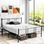 Full/Queen Size Heavy-duty Platform Bed Frame with High Headboard - Image 6