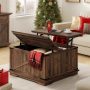 Farmhouse Square Lift-Top Coffee Table with Flip Top Storage for Living Room - Image 5