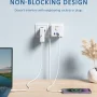 LENCENT Wall Socket Extender with 3 AC Outlets 3 USB Ports And1 Type C 7-in-1 EU Plug Charger On/Off Switch for Home - Image 3