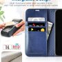 OCASE Compatible with iPhone 13 Wallet Case, PU Leather Flip Folio Case with Card Holders RFID Blocking Kickstand [Shockproof TPU Inner Shell] Phone Cover 6.1 Inch 2021 (Blue) - Image 3