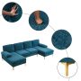 U Shape Modern 4 Seats Sectional Sofa with 2 Chaise Chenille Living Room - Image 5