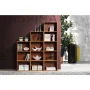 35.67 in. Cherry Wood 3-shelf Standard Bookcase with Storage - Image 6