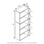 Furinno Luder 5-Tier Reversible Color Open Shelf Bookcase, French Oak - Image 2