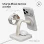 mophie - Qi2 3-in-1 Charging stand - White - Image 4