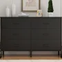 Richya 47.3'' Chest of Drawers, Dressers for Bedroom 6 Drawer, Steel Frame, Black Dresser - Image 4