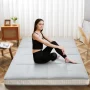 MOPHOTO Gray Floor Mattress with Storage Bag Japanese Futon Mattress Extra Thick Folding Sleeping Pad Futon Mattress Portable Camping Mattress, Twin - Image 5