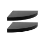 (4 pack) Mainstays 9.45" Wood Round Corner Floating Shelf, Set of 2, Black - Image 3