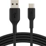 Belkin - BOOST↑CHARGE USB-C to USB-A Cable 6.6ft for iPhone, Samsung, Google Pixel, iPad Pro, Nintendo Switch 2 & More - Black - Image 3