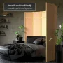7 ft. Natural 4-Panel Room Divider - Image 2