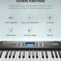 Donner DEK-200 61-Key Piano Full-Size Electronic Keyboard Set, Auto Accompaniment, Metronome,, Includes 300 Tones, with Stand, Bench, Microphone - Image 5