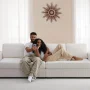 VANACC 112 inch Couch, Oversized Sofa in Beige Corduroy, Deep Seat Sofa Couch for Living Room - Image 2