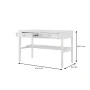 Bradstone 47.80 in. White Writing Desk - Image 3