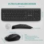 Wireless Keyboard Mouse Combo, SBARDA Silent Keyboard and Mouse Wireless Use USB Receiver Stored Beside Battery Slot in Computer Mouse,13 Multimedia Keys for Computers/Desktop/Laptop, Black - Image 6