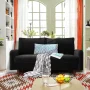 Marick Wide Velvet Round Arms Small Apartment Loveseat - Image 3