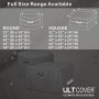 ULTCOVER Patio Fire Pit Table Cover Square 32 inch Outdoor Waterproof Fire Bowl Cover, Black - Image 3