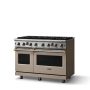 Viking - 48 in. Wide 8 Burner Pro 5 Series 6.1 Cu. Ft. Freestanding LP Gas Convection Range - Nantucket w. Brushed Brass - Nantucket - Image 2