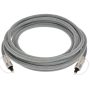 Monoprice Premium S/PDIF (Toslink) Digital Optical Audio Cable - Silver - 15 Feet | Heavy Duty Mesh Jacket, Metal Connector Heads, For Play Station, Xbox one, Home theater & More Gray - Image 6