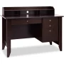 Costway Computer Desk PC Laptop Writing Table Workstation Student Study Furniture Brown - Image 6