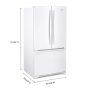 Whirlpool - 36 in. Wide 20 cu. ft. French Door Bottom Mount Counter-Depth Refrigerator - White - Image 4