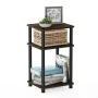 Furinno Just 3-Tier Turn-N-Tube End Table, 1-Pack, Columbia Walnut/Black - Image 5