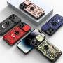 Elegant Choise for iPhone 14 Pro Case with Ring Stand Slide Camera Lens Protective Phone Cover, Red - Image 5