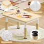 DOREROOM Kids Table and 2 Chairs Set, Height-Adjustable Toddler Table and Chair Set with Graffiti Desktop, 31.5''L x 23.6''W Children Activity Table for Daycare, Classroom, Home - Image 6