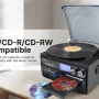 Victor VWRP-4200 Cosmopolitan 8-in-1 Turntable Music Center with 3-Speed Record Player, CD/MP3/Cassette Player, AM/FM Radio, Dual Bluetooth in & Out, USB Playback & Recording - Image 5