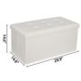 Storage Ottoman Bench Foot Rest Stool for Bedroom Entryway Living Room - 30'' Beige - Image 3