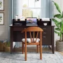 Costway Computer Desk PC Laptop Writing Table Workstation Student Study Furniture Brown - Image 3