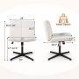 Armless Office Desk Cross Legged Office Chair with Adjustable Height - Image 2