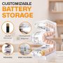 Battery Ladder Organizer Case for AA Batteries - Stackable or Mounted Vertical Storage Battery Dispenser for Home, Garage, & Workshop (2-Pack, Holds 40 AA Batteries Total) - Image 4