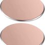 SALEX Replacement Rose Gold Metal Plates Set for Magnetic Car Phone Holders, Wall & Air Vent Mounts, Cases, Magnets. Kit of 2 Cute Pink Round Iron Discs Without Holes. 3M Adhesive Backing. 2 Pack. - Image 1
