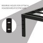 Wulanos Queen Size Bed Frame 18 inch Tall, 3500lbs Heavy Duty Metal Platform with Steel Slats Support, No Box Spring Needed, 18-inch Bedframe with Ample Storage, Sturdy and Noise-Free, Black - Image 5