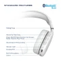 SoundPlay Foldable Wireless Headphones, Bluetooth Over-Ear Headset with Built-in Mic, White - Image 2