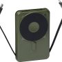 The Ridge Wallet - MAGSAFE POWER BANK 10,000mAh 20w 5-in-1 with integrated lightning and USB-C cables, Apple Watch charging, and Kickstand - Green - Image 2