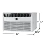 Frigidaire - 230V 14,000 BTU 700 Sq. Ft. In Wall Air Conditioner with 10,600 BTU Supplemental Heat - White - Image 2